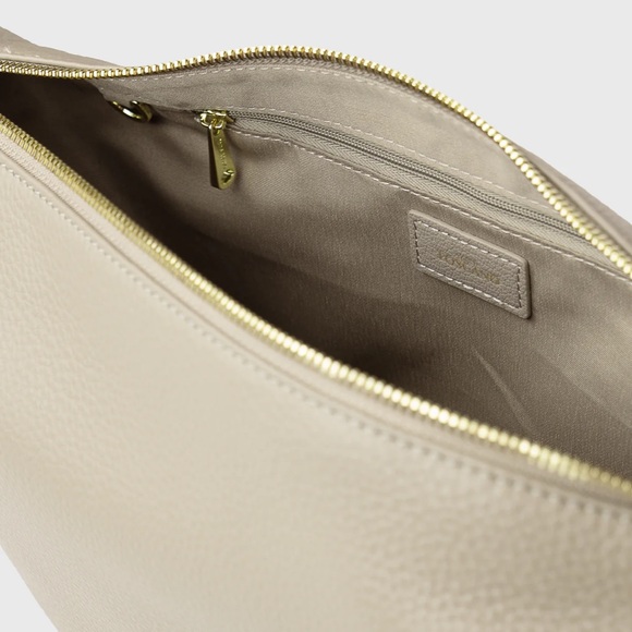 NEW - Toco Toscano Rey Medium Shoulder Bag - Taupe Beige Grey - Picture 7 of 12